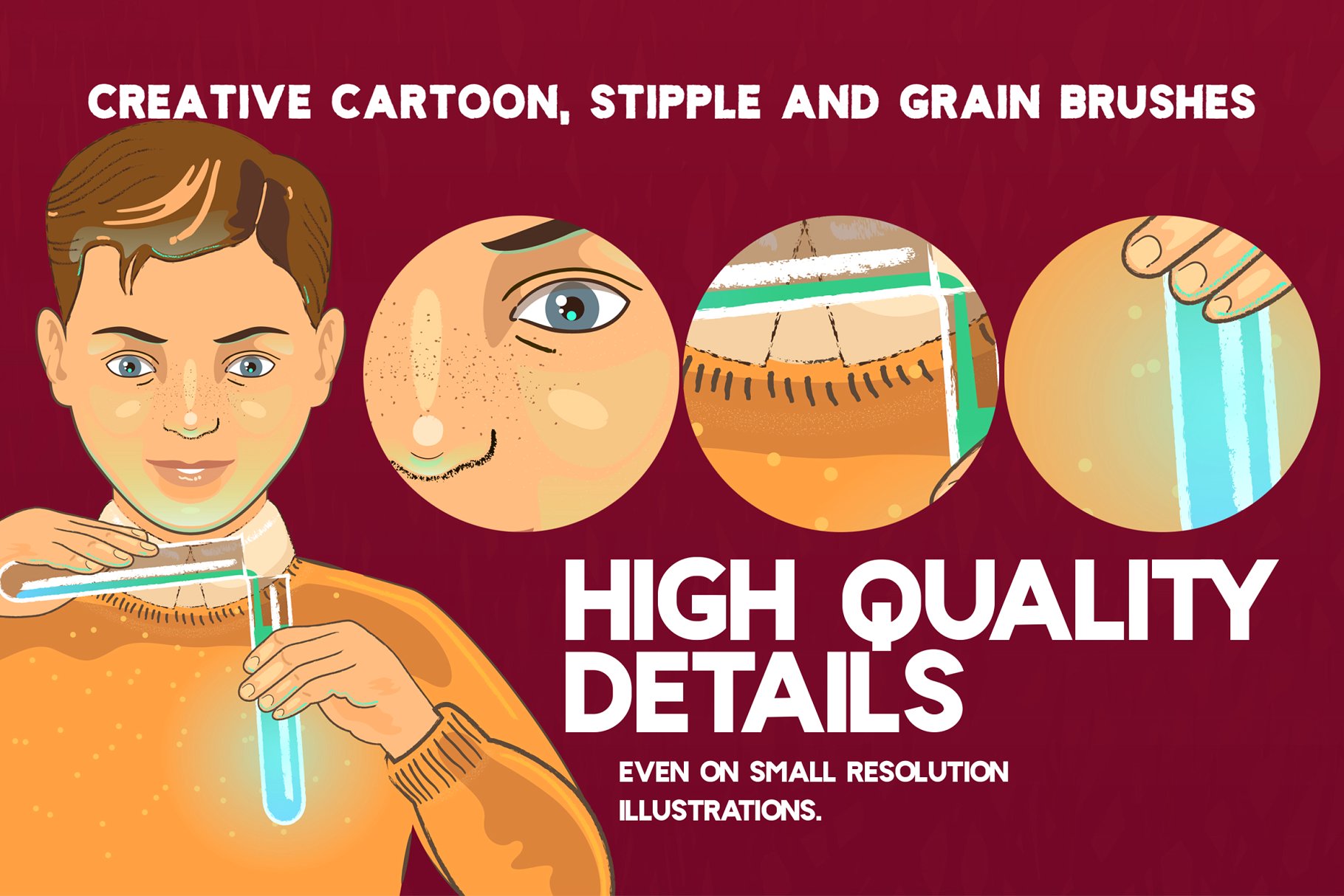 分散着色器PS&AI笔刷 CHEMIST Illustrator Brushes插图(1)