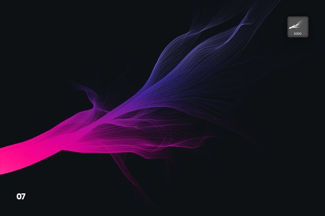 丝滑头发波纹图案PS笔刷 Smooth Hair Flow Photoshop Brushes插图(7)