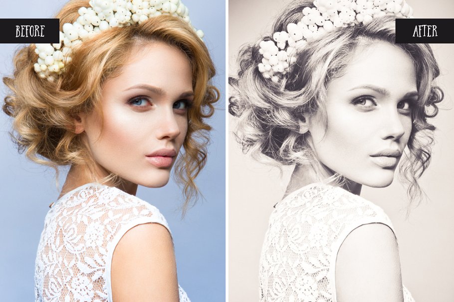 黑白照片风格 PS 动作 Black & White actions for Photoshop插图(9)