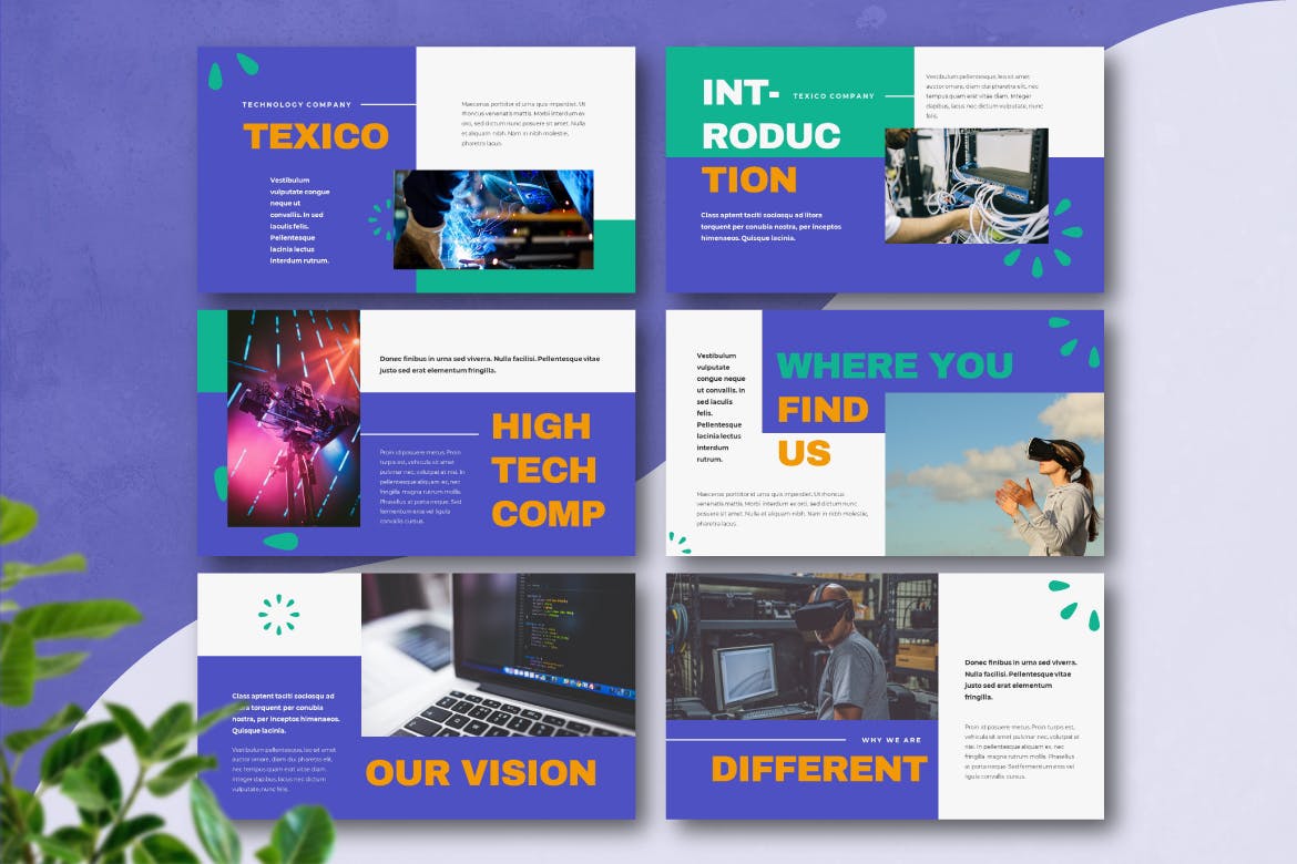 科技公司校园宣讲会素材库精选PPT模板 TEXICO – Technology Company Powerpoint Template插图(1)