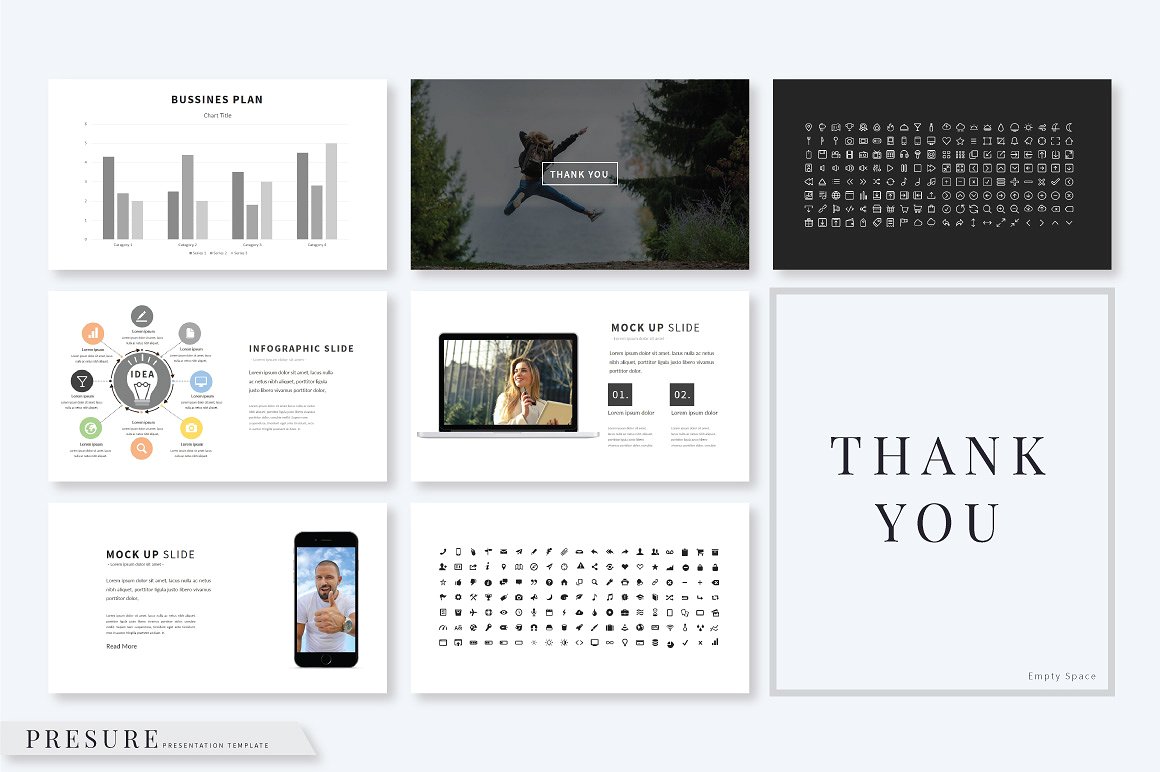 时尚、休闲、独特的Presure Powerpoint模版插图(4)