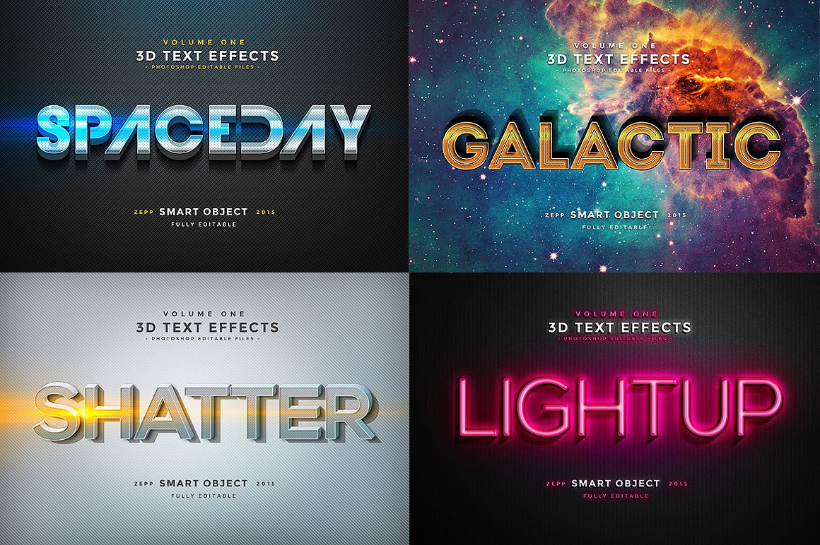 素材库下午茶：150款3D文字效果的PS图层样式 150 3D Text Effects for Photoshop–2.61 GB插图(26)