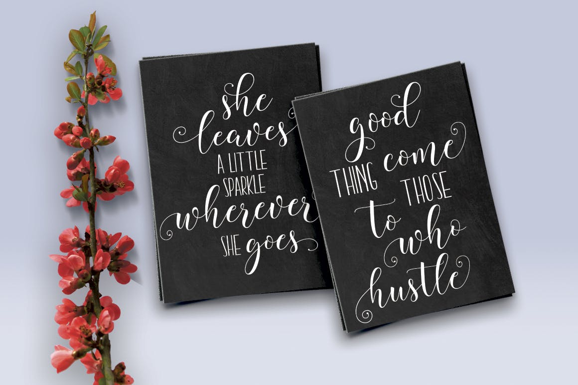 现代英文连体书法花式字体下载 Billgrotia Script插图(3)