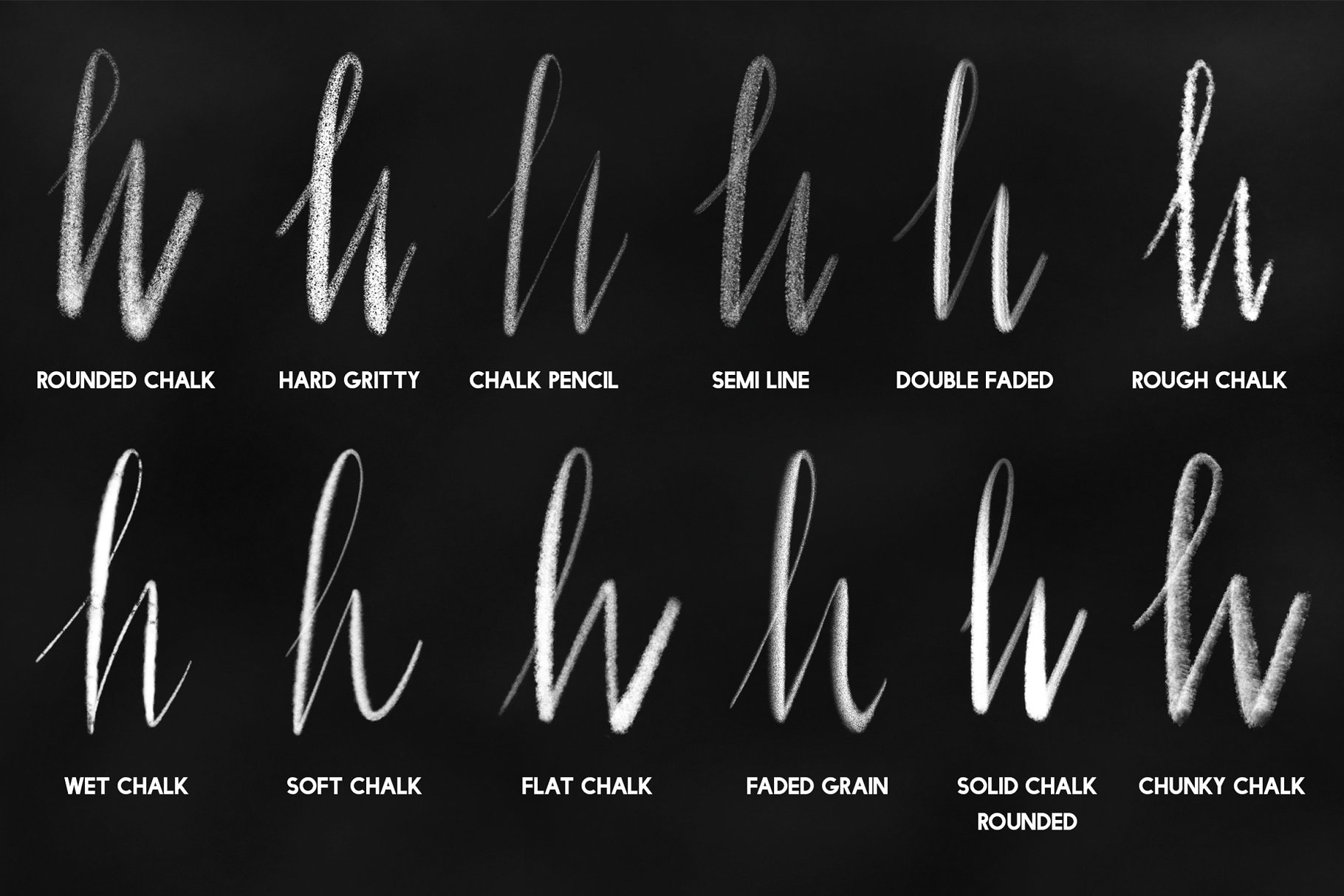 粉笔画黑板画画笔笔刷for Procreate Chalk Letterer Box for Procreate插图(3)