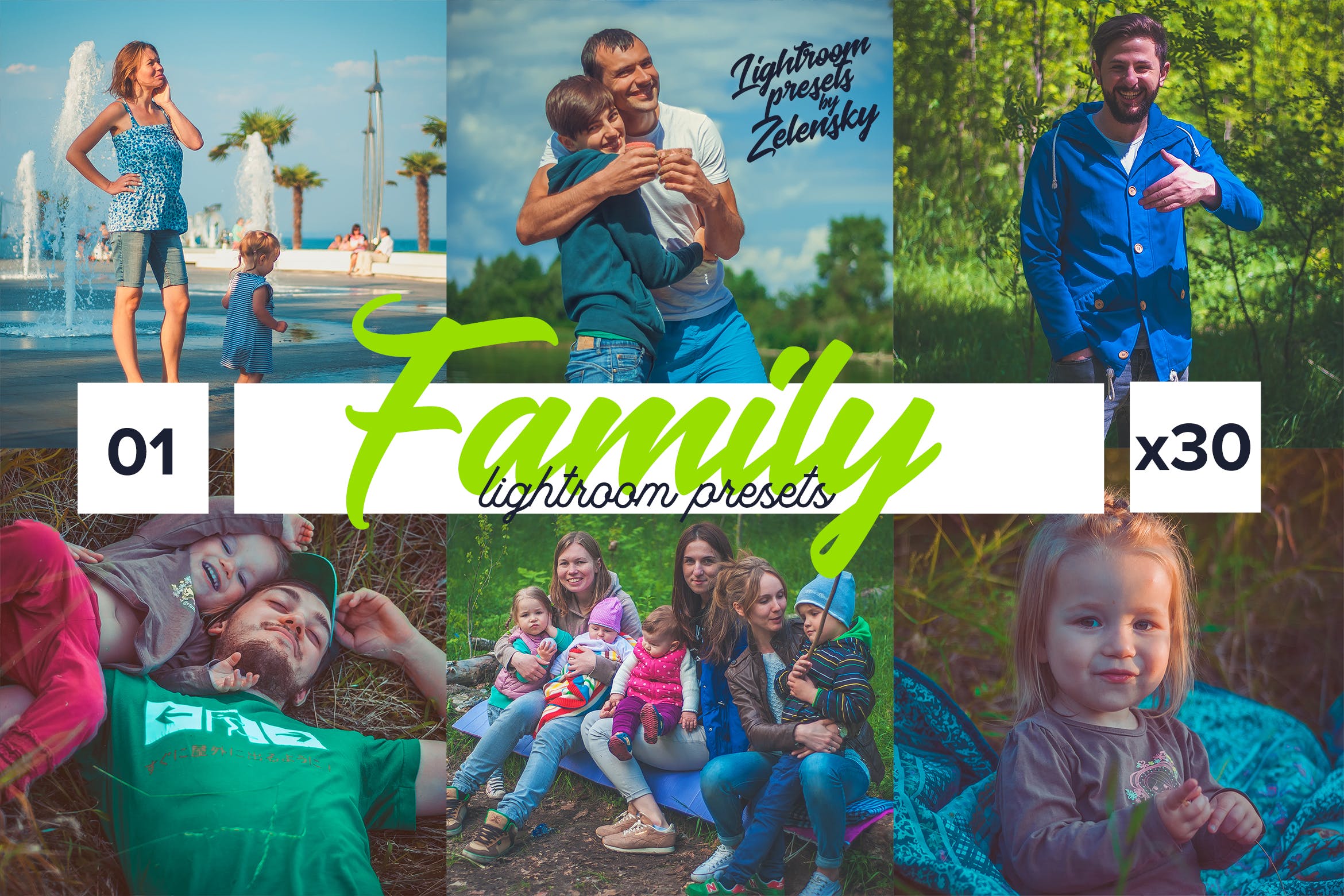 家庭生活照片后期处理调色滤镜LR预设 Family Lightroom Presets by Zelensky插图