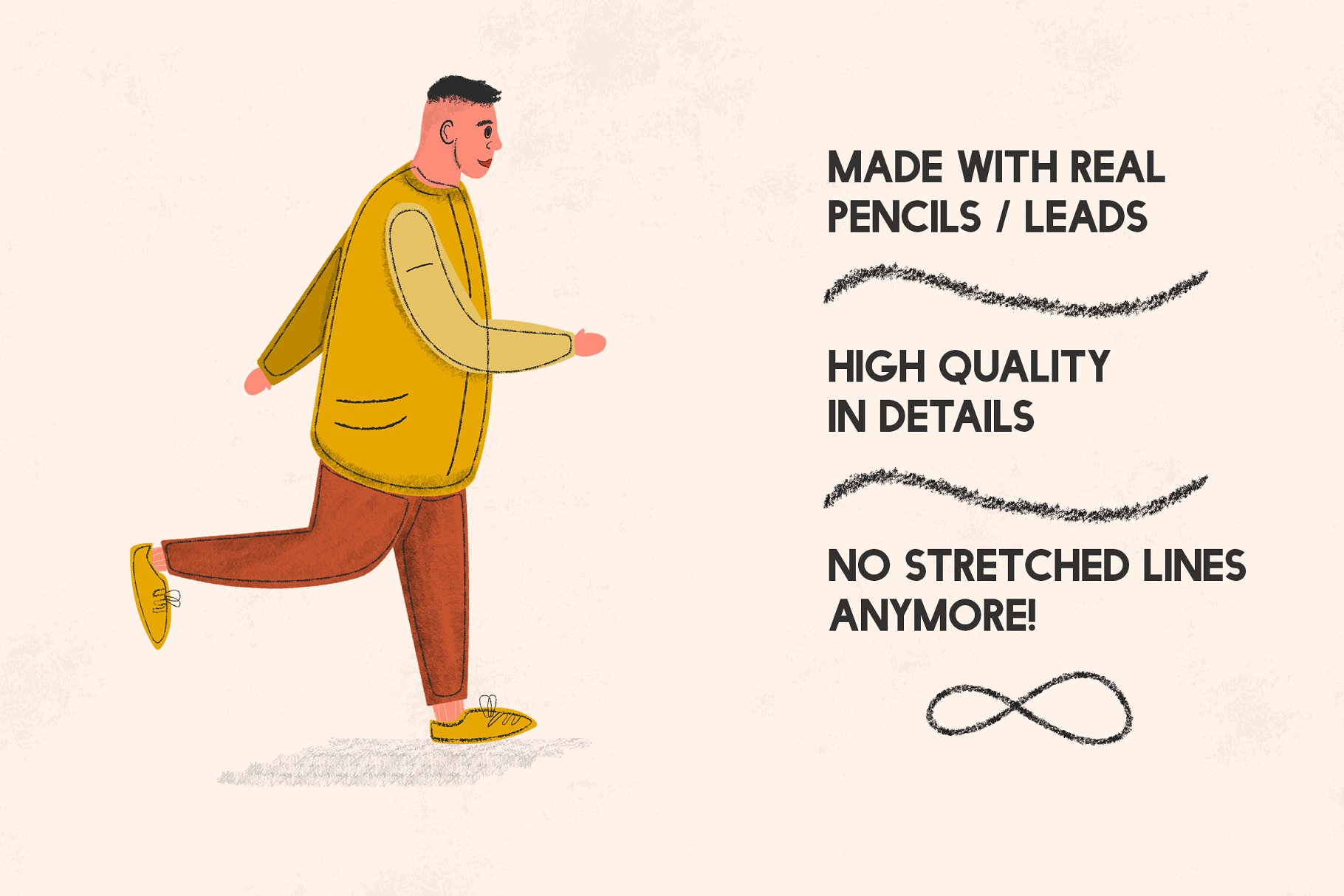 铅笔线条手绘素描AI笔刷 Pencilcraft Brushes by Guerillacraft插图(1)