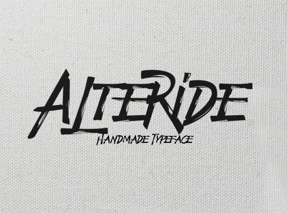 软刷画笔英文手写字体 Alteride PenBrush Typeface