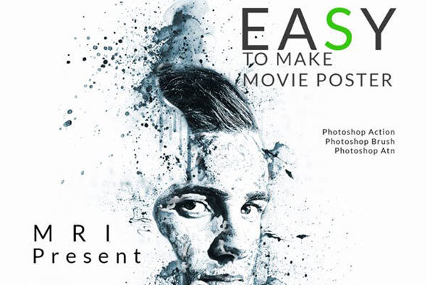 炫酷水墨照片效果的PS动作 Ink Manipulation Photoshop Action [atn]