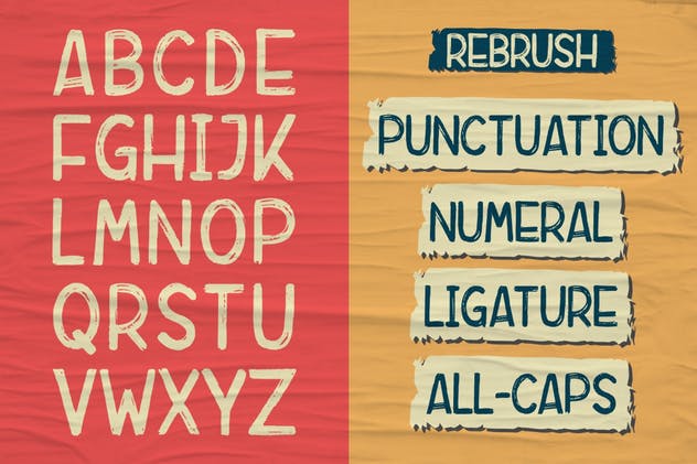 真实画笔笔刷英文书法无衬线字体 Rebrush Typeface插图(3)