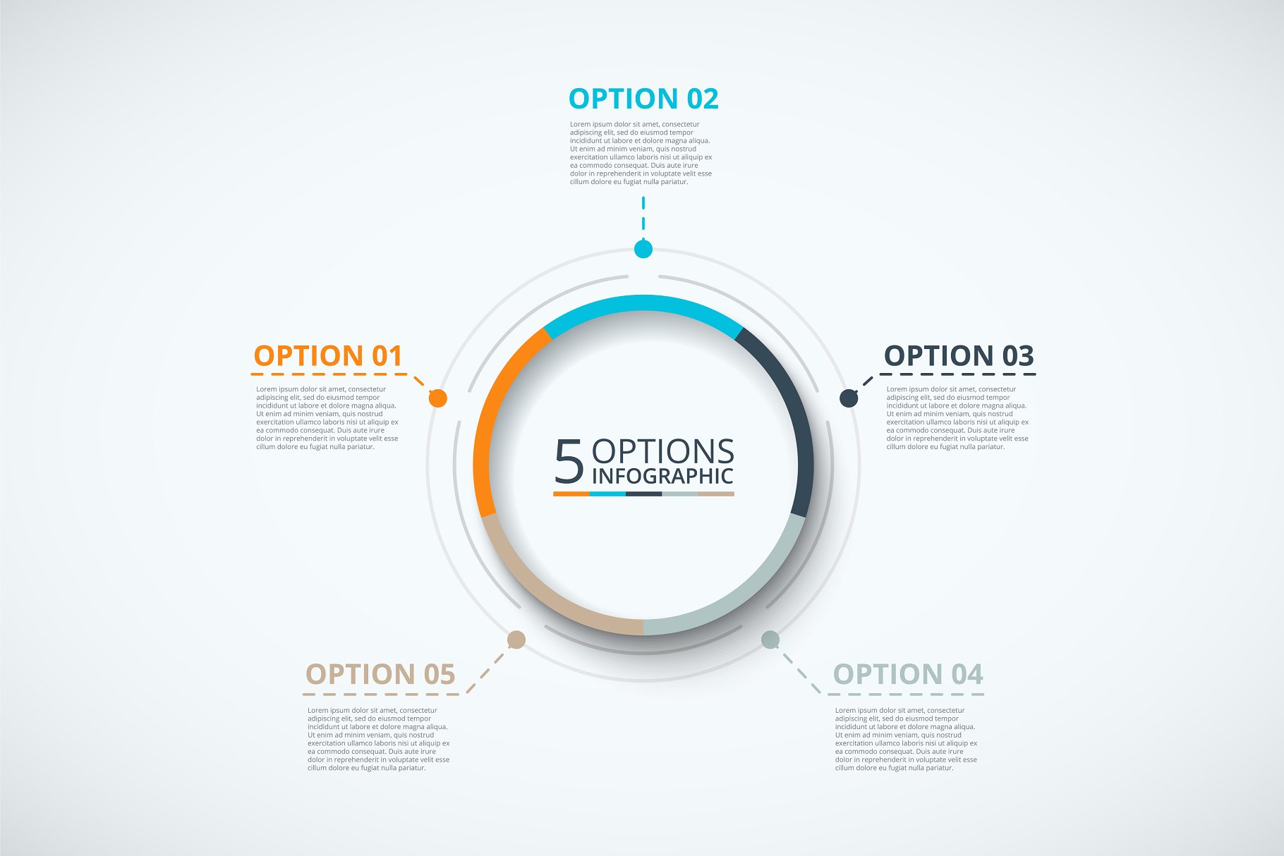 信息图表PPT素材 Infographics template set v.24插图(4)