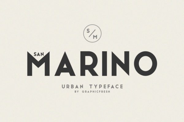 现代，时尚和优雅无衬线英文字体 San Marino // Four Font Files