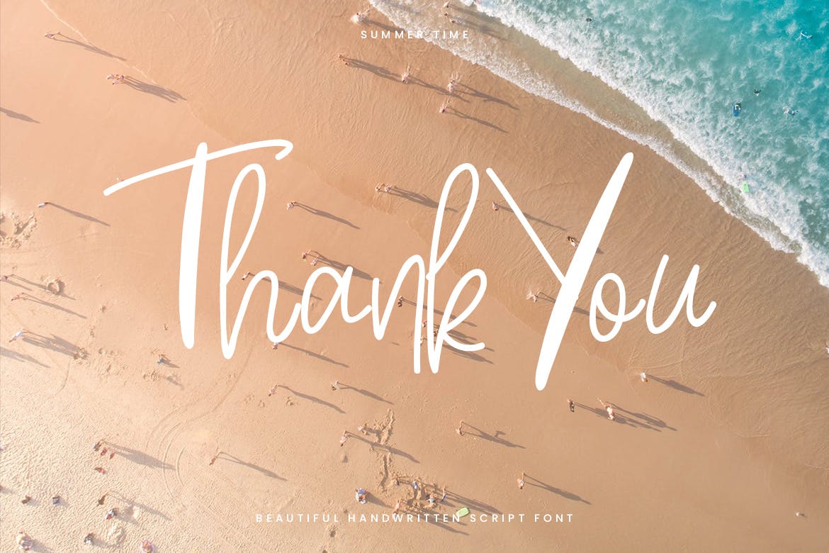 休闲主题设计适用的英文手写字体 Summertime – Thin Casual Script Font插图(5)