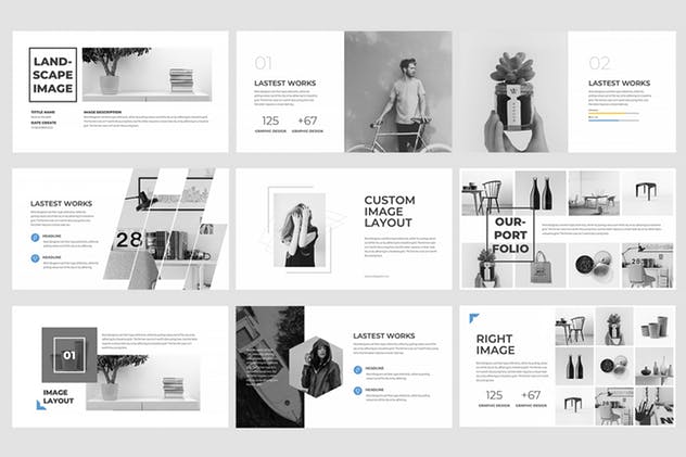 创意极简主义项目/企业宣传精美PPT模板下载 Delica Powerpoint Presentation插图(8)