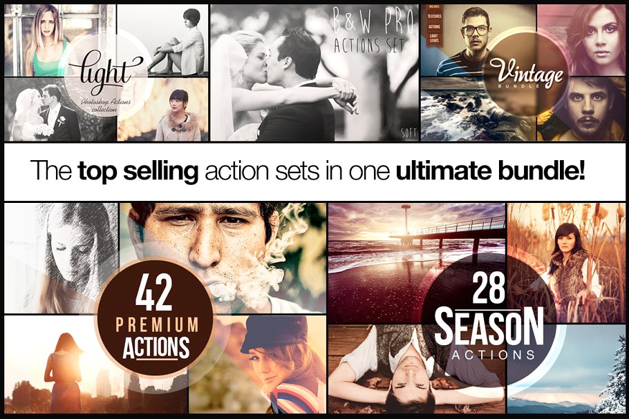 116款人像及风景照片效果处理PS动作合集 116 Actions Bundle插图(1)