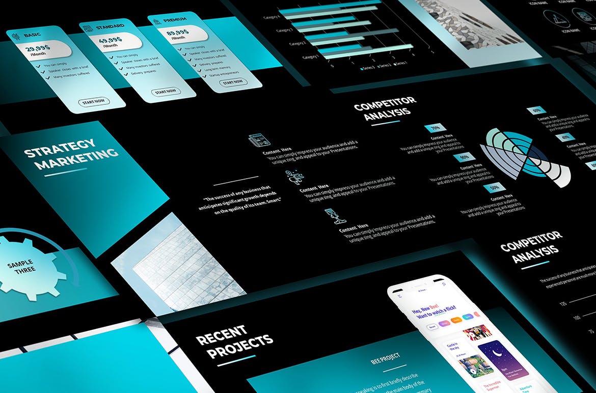 市场营销策划PPT幻灯片模板下载 Marketing Powerpoint Template插图(2)