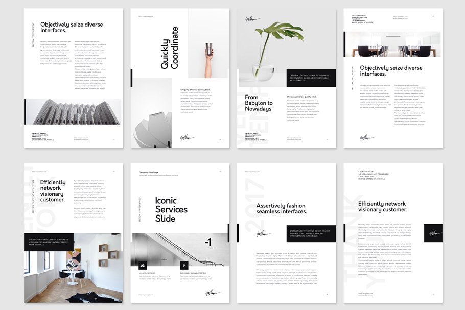 办公场景展示 Keynote 幻灯片模板 Keynote Vertical Stationery Template插图(1)