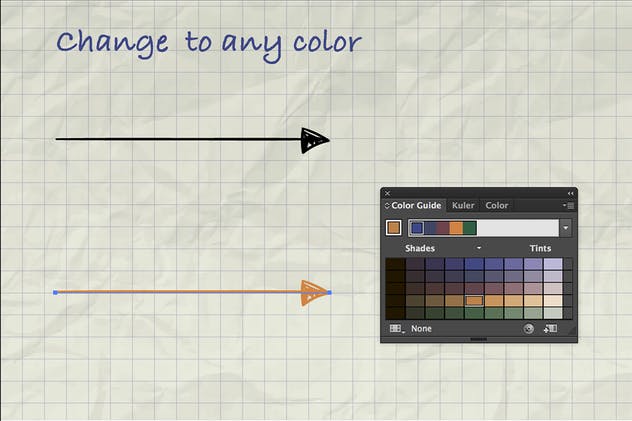 箭头图形插画艺术AI笔刷 Illustrator Arrow-Shaped Art Brushes插图(4)