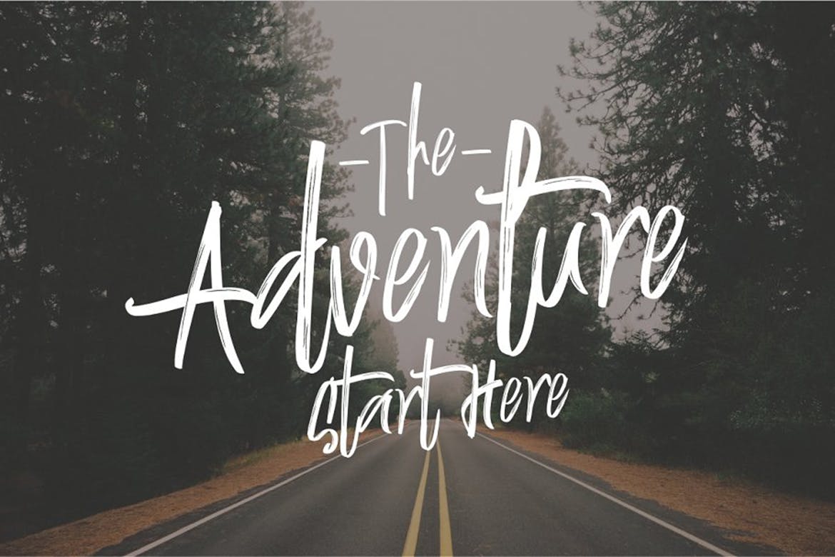 创意英文笔刷书法艺术字体 Justin Brush插图(3)