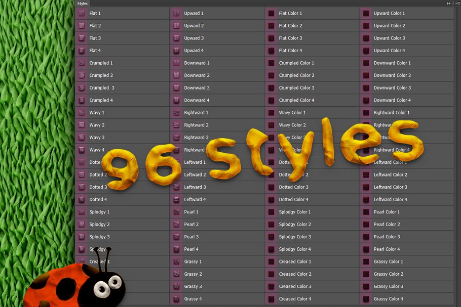 橡皮泥粘土艺术效果PS字体样式 PLASTICINE Art Photoshop Effects插图(5)