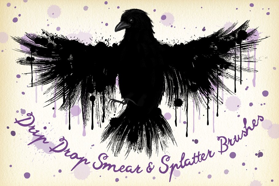 飞溅涂抹效果AI笔刷 Splatter & Smear Brushes插图(1)