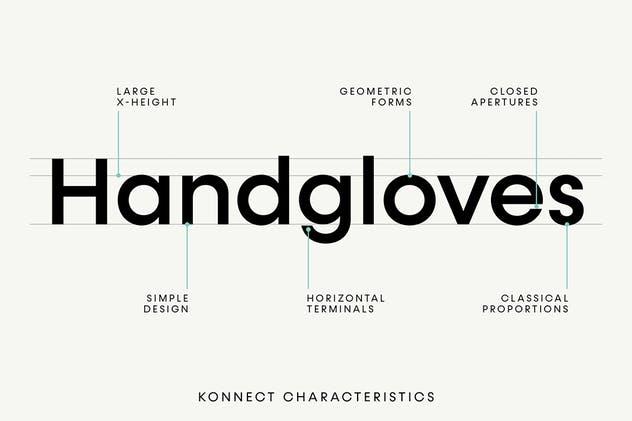 高品质几何无衬线字体家族[18种字体样式] Konnect Font Family插图(3)