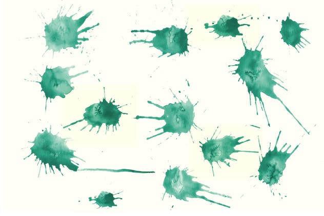 94种水彩艺术图案AI笔刷 Watercolor Vector Art Brushes插图(9)