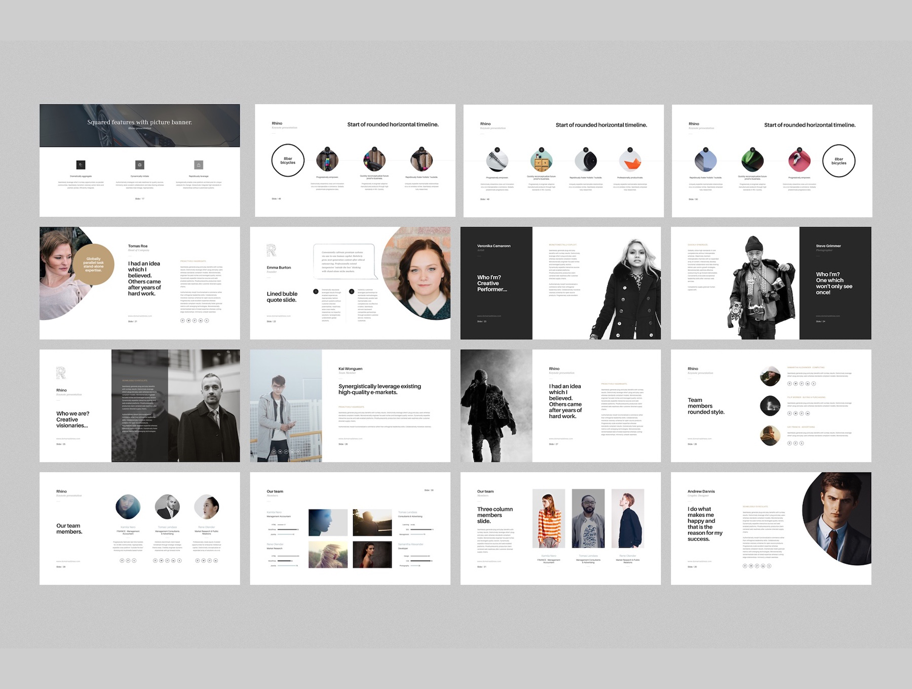 素材库下午茶:时尚高端多用途的素材库精选Keynote模板插图(6)