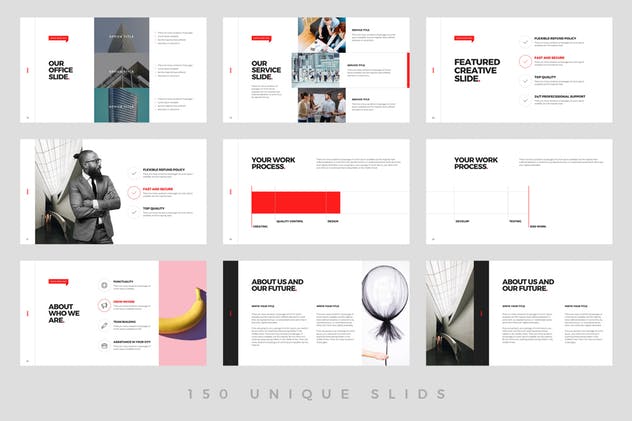 现代简约实用设计风格企业简介介绍PPT模板下载 Balance – Powerpoint Template插图(3)