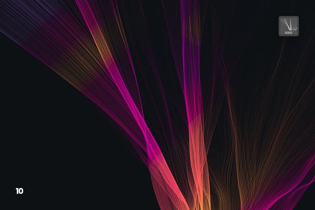 丝滑头发波纹图案PS笔刷 Smooth Hair Flow Photoshop Brushes插图(10)