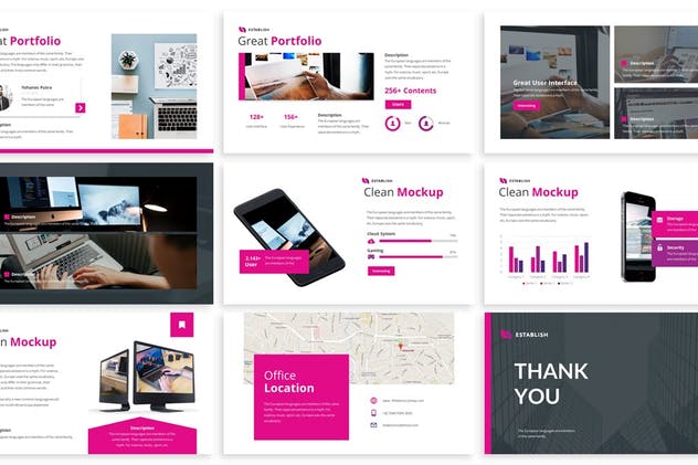 现代创意互联网企业介绍PPT幻灯片设计模板 Establish – Creative Powerpoint Template插图(3)