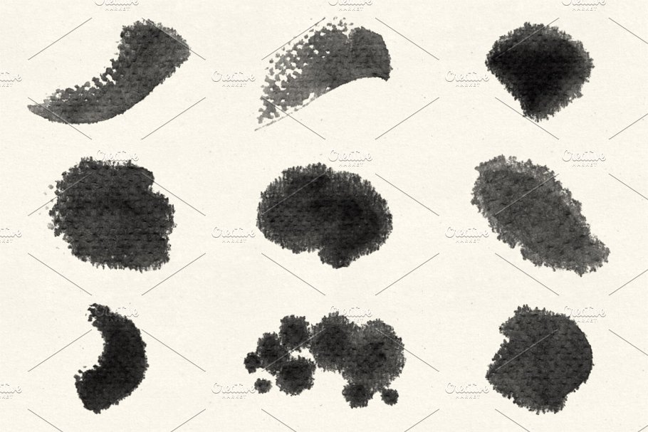 水彩画笔纹理PS笔刷包v4 Watercolor Strokes Brush Pack 4插图(2)