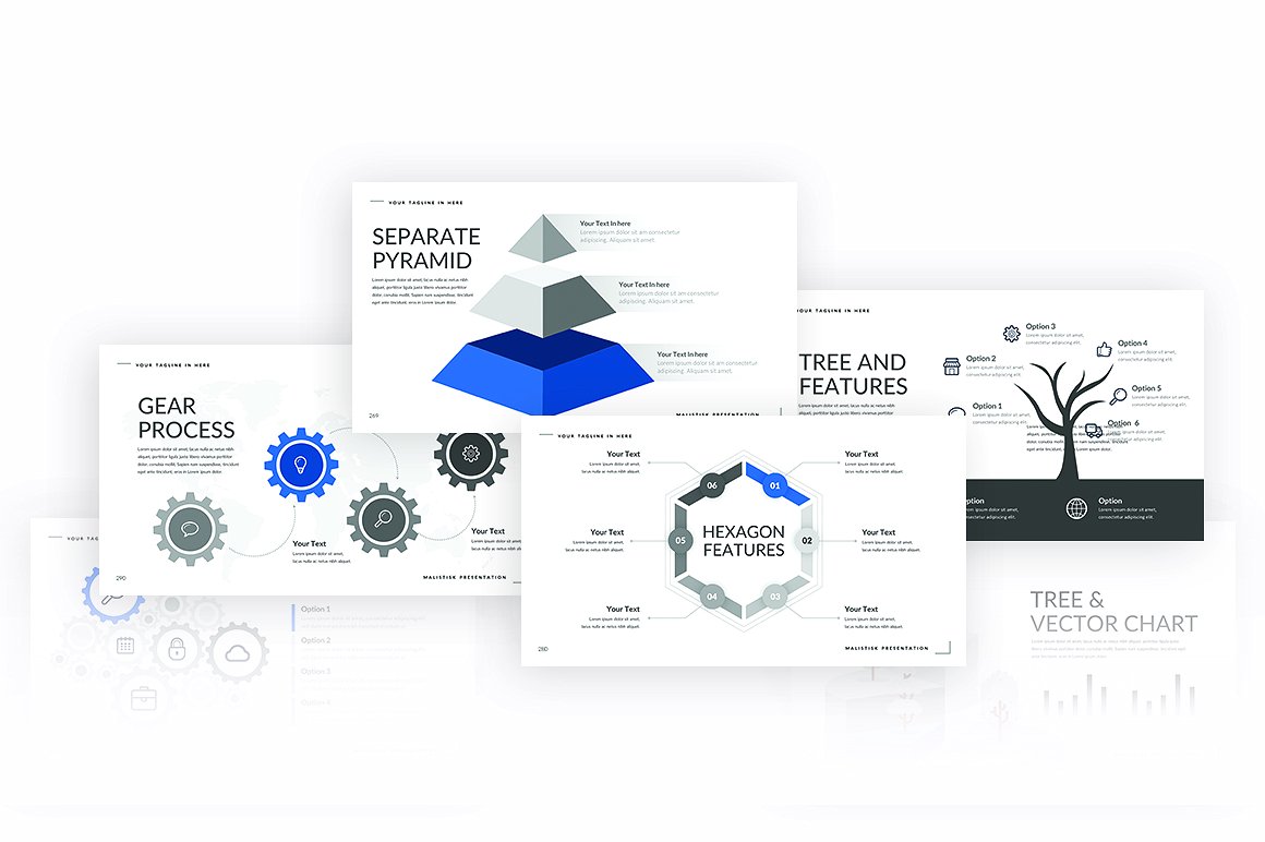 多用途幻灯片演示模板集合 Malistisk Multipurpose Powerpoint插图(4)