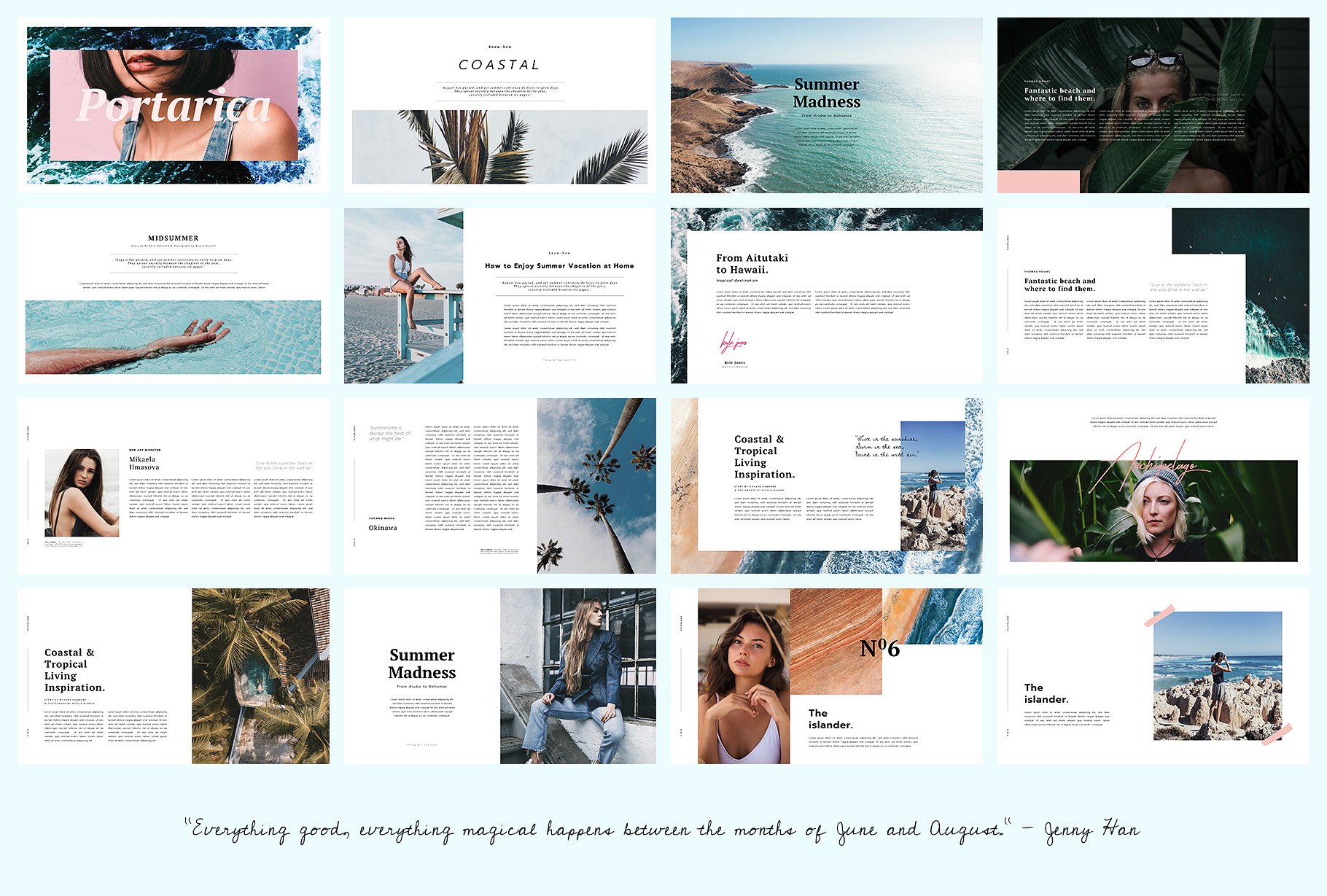 夏季热带主题Keynote模板 PORTARICA – Keynote Template插图(3)