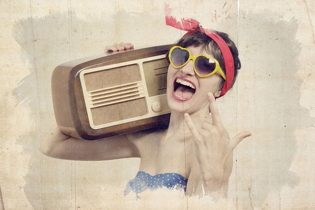 怀旧水彩涂抹人像合成效果PSD分层模板 Nostalgia – Old Watercolor Overlays插图(4)