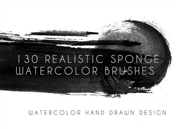 素材库下午茶：130个高品质的手绘水墨PS笔刷文件下载[ABR]