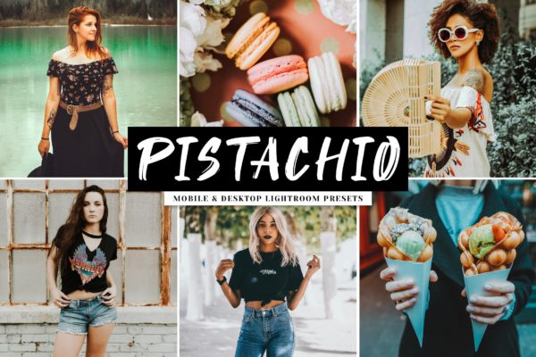 照片后深绿暗色调风格期效果LR调色预设下载 Pistachio Mobile &amp; Desktop Lightroom Presets