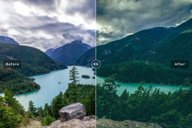 风光景色照片后期处理调色效果PS动作 Landscape Photoshop Actions插图(6)