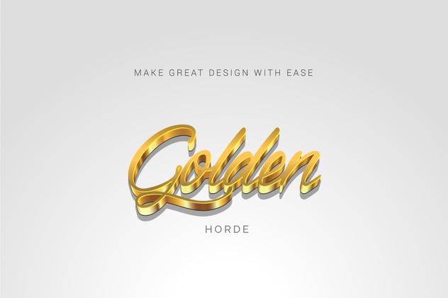 3D金属质感字体特效AI图层样式 Metallic Styles for Illustrator插图(4)