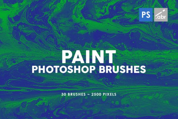 30款油漆手工纸张纹理肌理PS笔刷v1 30 Paint Texture Photoshop Brushes Vol. 1