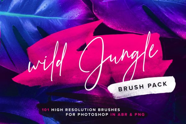 100款高分辨率画笔PS笔刷 Wild Jungle – Brush Collection