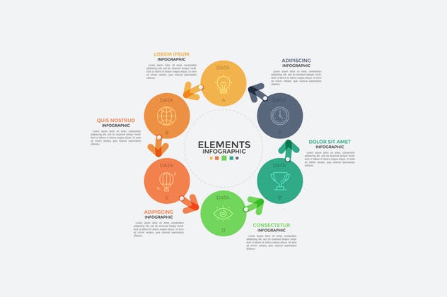企业解决方案PPT信息图表矢量模板v6 Infographic Solutions. Part 6插图(9)