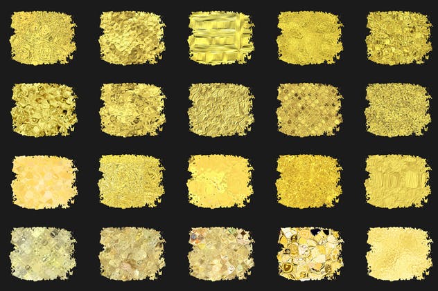 金漆闪闪图层样式、PS笔刷&纹理合集(2) Golden Era for Adobe Photoshop插图(6)