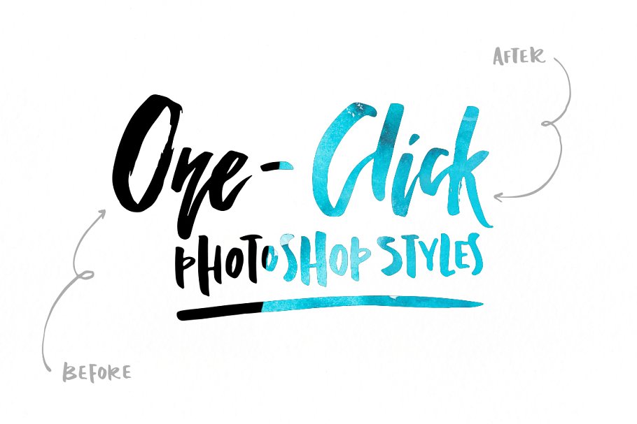 水彩纹理&图层样式设计套装 Watercolor Magic – design kit插图(2)