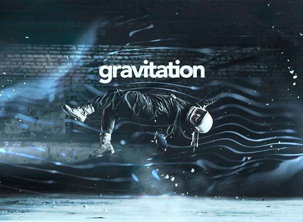 炫酷动感烟雾PS动作 gravitation