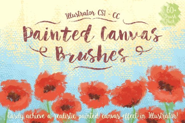 画布纹理AI笔刷 Painted Canvas Brushes