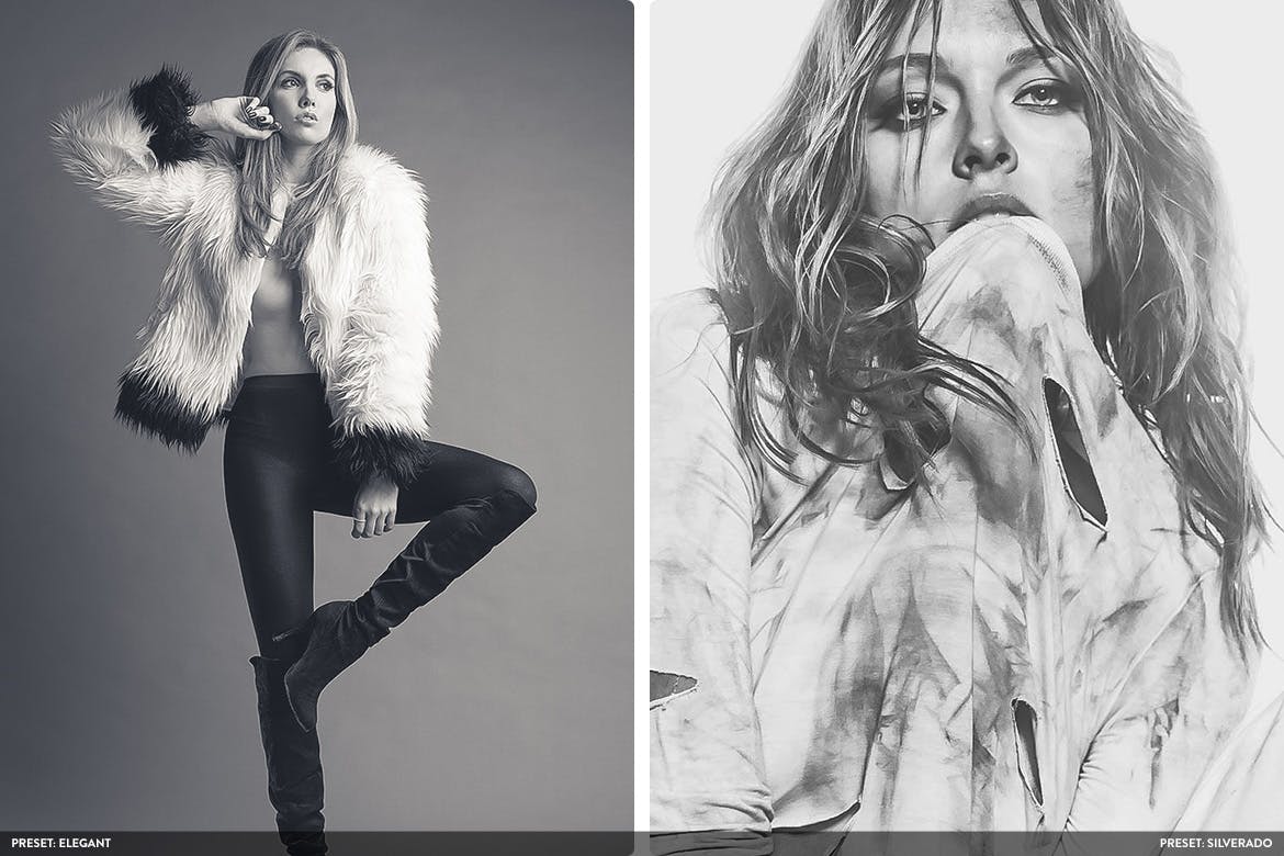 20款摄影大师级别黑白色调风格生成PS预设v2 Monochromatic Vol. 2 – 20 Photoshop Presets插图(7)