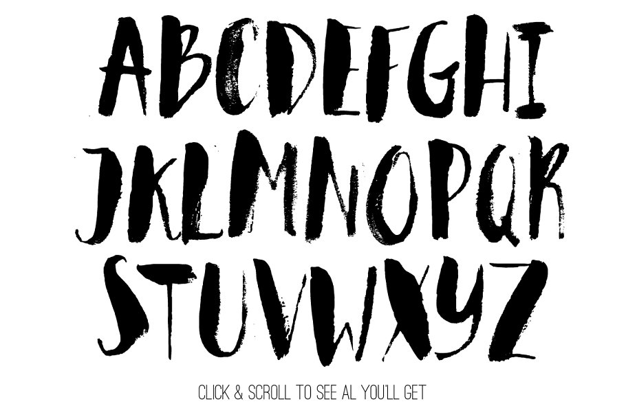 手绘风格手写草书英文字体 Bronks – Handpainted Script +Extras!插图(3)