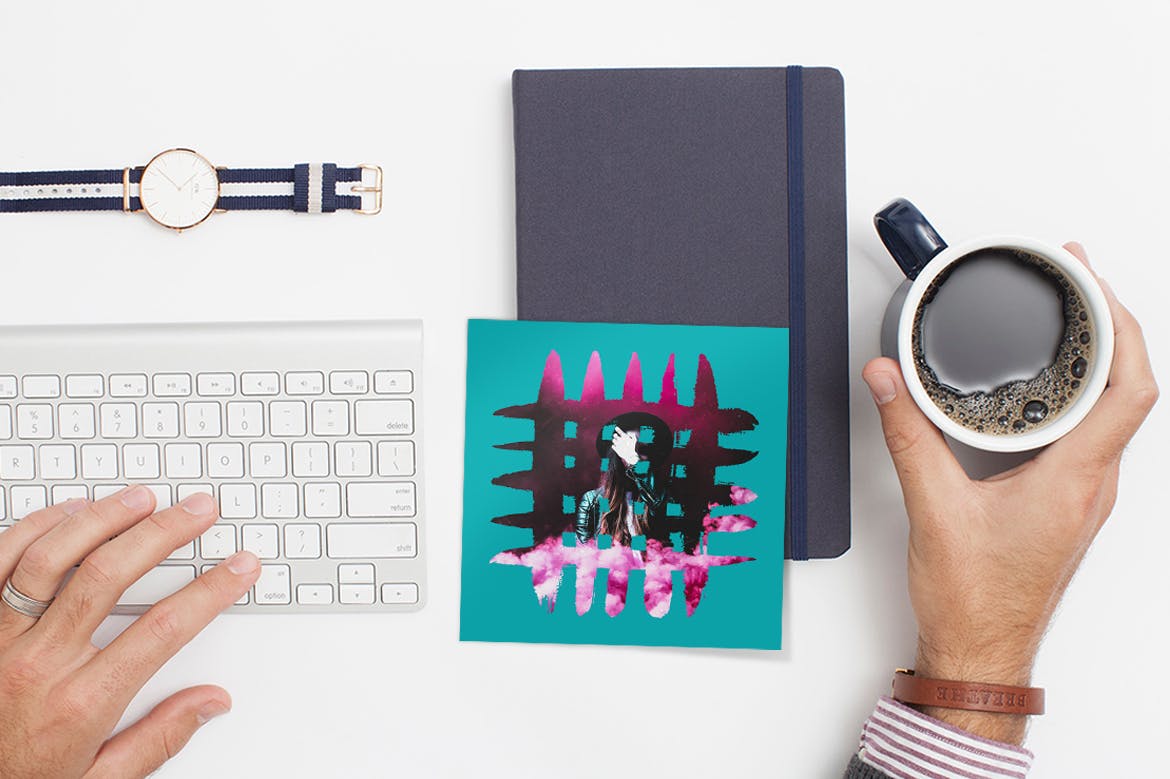 图片条纹笔刷蒙版遮罩PSD分层模板 Stripes Brush Photo Templates Vol 2插图(5)