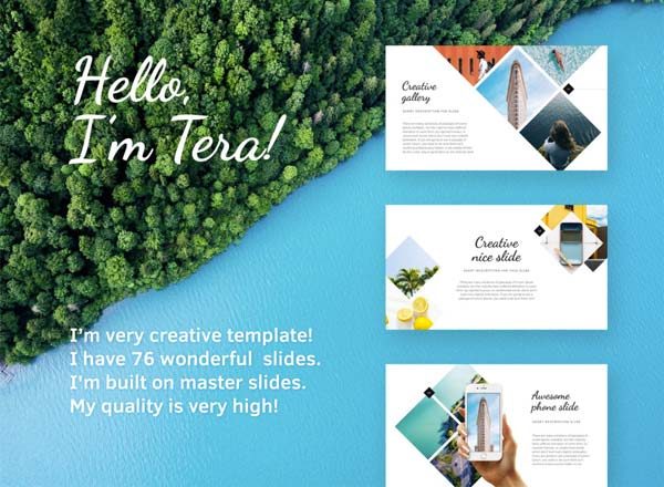 素材库下午茶：夏季旅行主题的PPT模版下载[pptx,key]