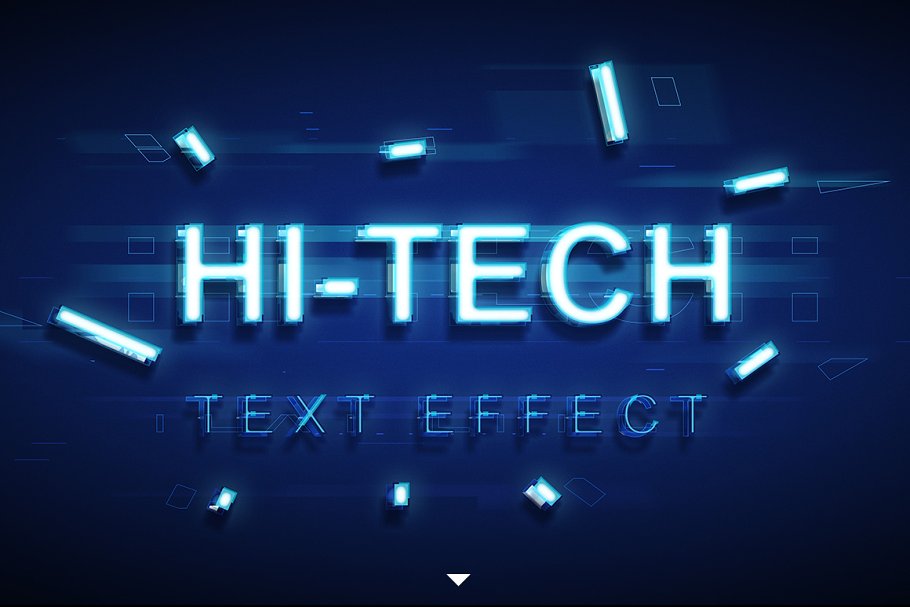 炫酷平滑3D高科技效果PS字体样式 TECHNOLOGY TEXT EFFECT插图(1)